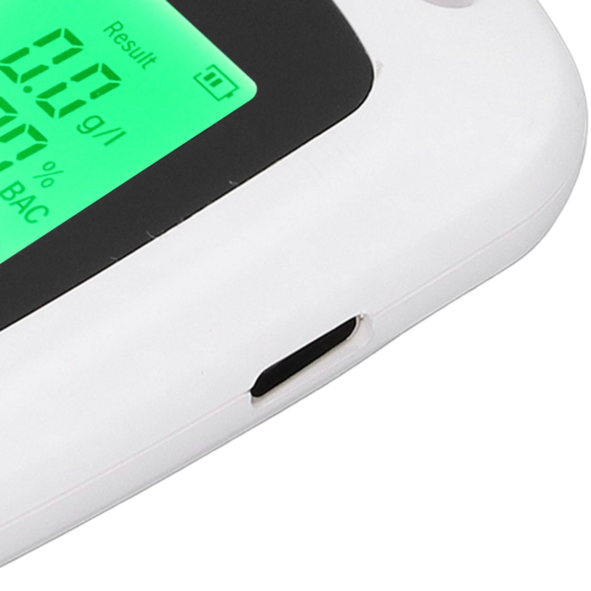 Alcohol Detector USB Rechargeable High Accuracy Portable Breath Alcohol Tester with LCD Screen White