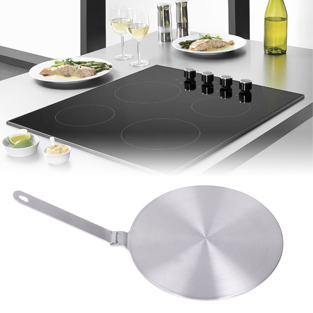 Kitchen Heat Diffuser Stainless Steel With Handle Heat Induction Cooker Plate for Kitchen Type 22