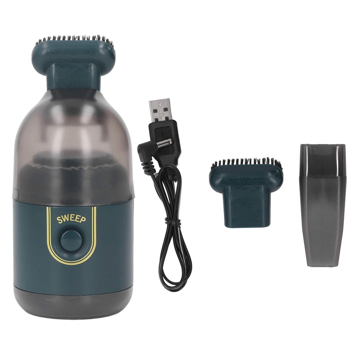 Handheld Vacuum Cleaner USB Rechargeable Portable Mini Cordless Handheld Vacuum for Home Car Desk Green