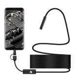 3 in 1 Endoscope Camera HD ABS Aluminium Alloy Industrial Endoscope for Android 6.1 for Pipe Car - Side View