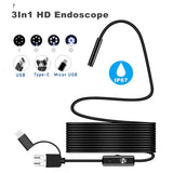 3 in 1 Endoscope Camera HD ABS Aluminium Alloy Industrial Endoscope for Android 6.1 for Pipe Car