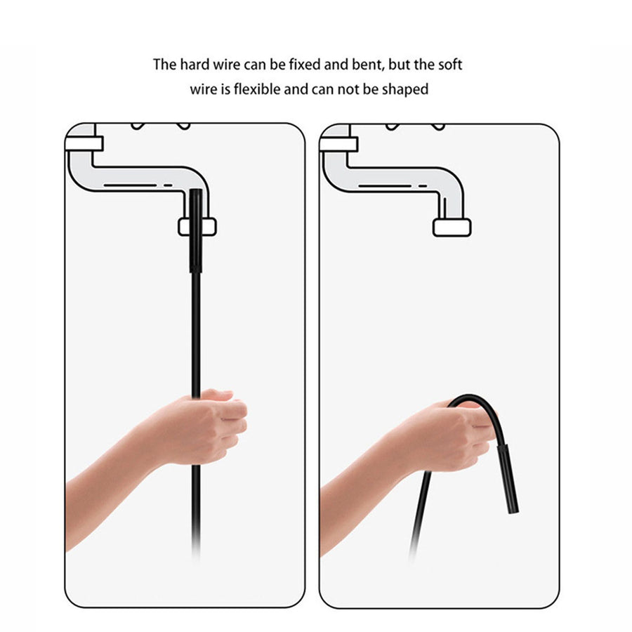 3 in 1 Endoscope Camera HD ABS Aluminium Alloy Industrial Endoscope for Android 6.1 for Pipe Car