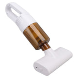 Cordless Handheld Vacuum Cleaner Dust Mite Remover USB Rechargeable for Car and Home Pet Hair White - Low Angle