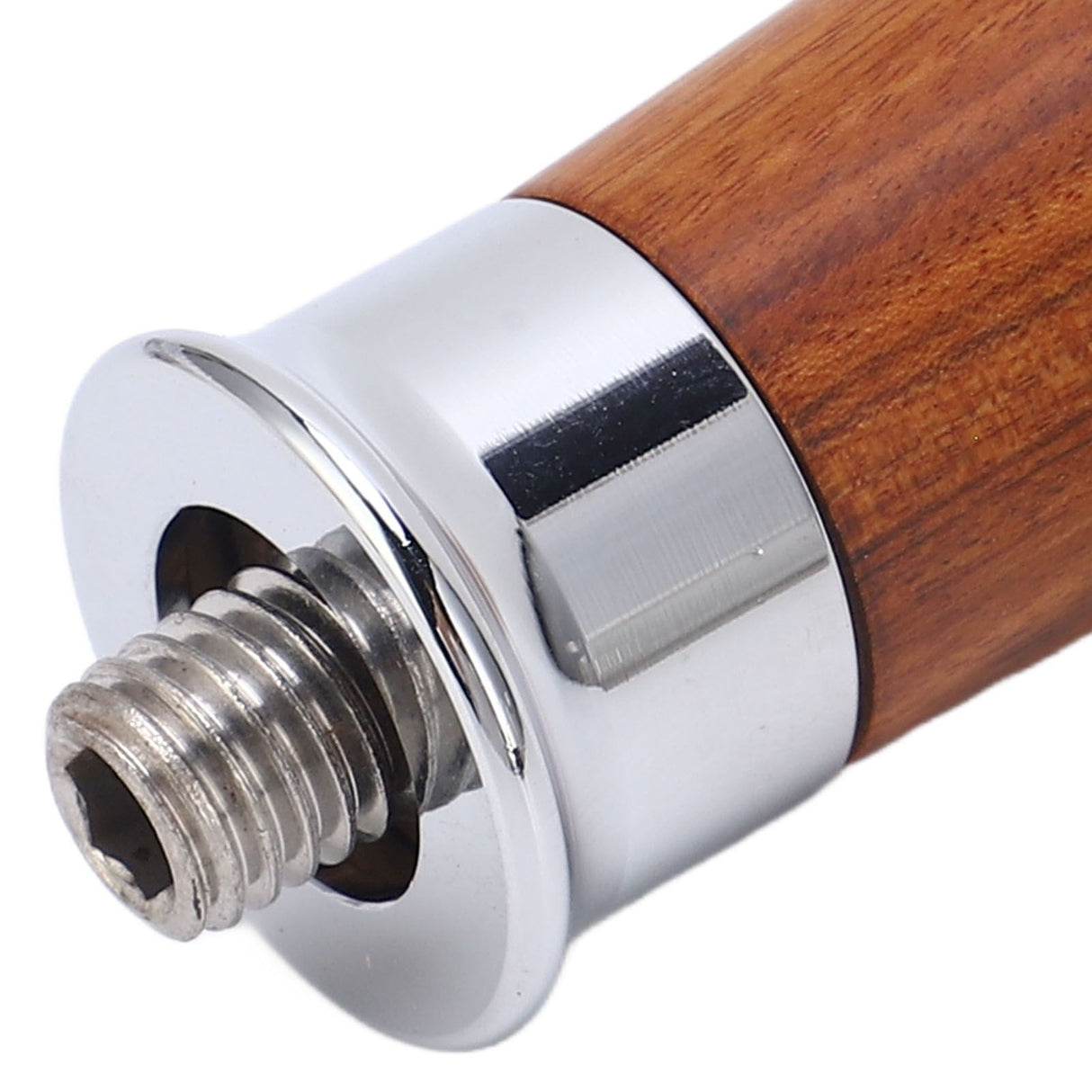 M10 Thread Coffee Filter Replacement Handle Red Rosewood Handle for Coffee Portafilter Flat Bottom