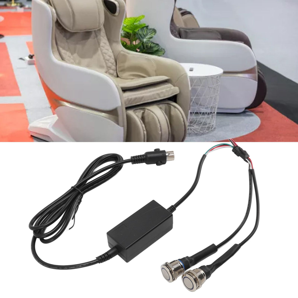 Electric Sofa Touch Sensor Double Button Straight Head 5 Pins Electric Push Rod Lifting Controller for Recliner
