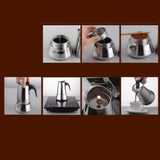 300ML Moka Pot Stainless Steel Italian Ergonomic Design Insulated Coffee Pot for Home - Extra Image