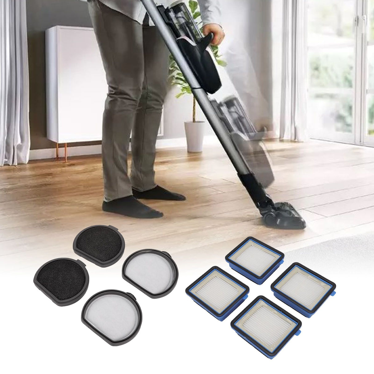 4 PCS Vacuum Cleaner Filters Kit for Electrolux PF91 5EBF PF91 5BTF PF91 6BWF Filters Elements Replacement Parts