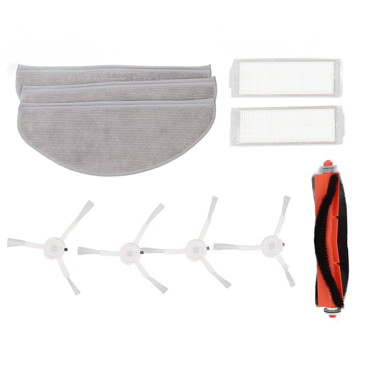Mopping Robot Brushes Filter Screen Mop Pads Set Silicone ABS Mopping Robot Accessories for MJSTP Mi 2 Lite