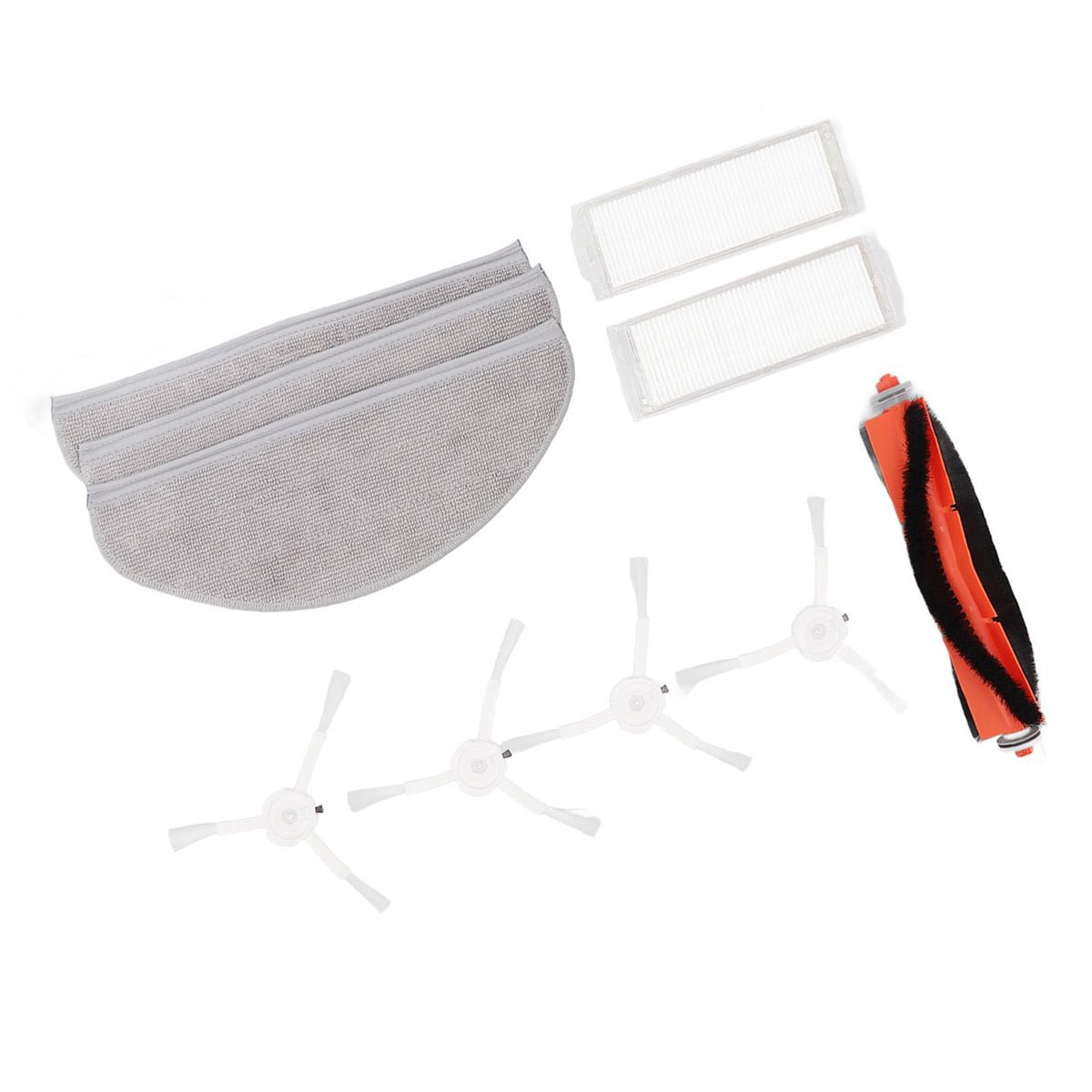 Mopping Robot Brushes Filter Screen Mop Pads Set Silicone ABS Mopping Robot Accessories for MJSTP Mi 2 Lite