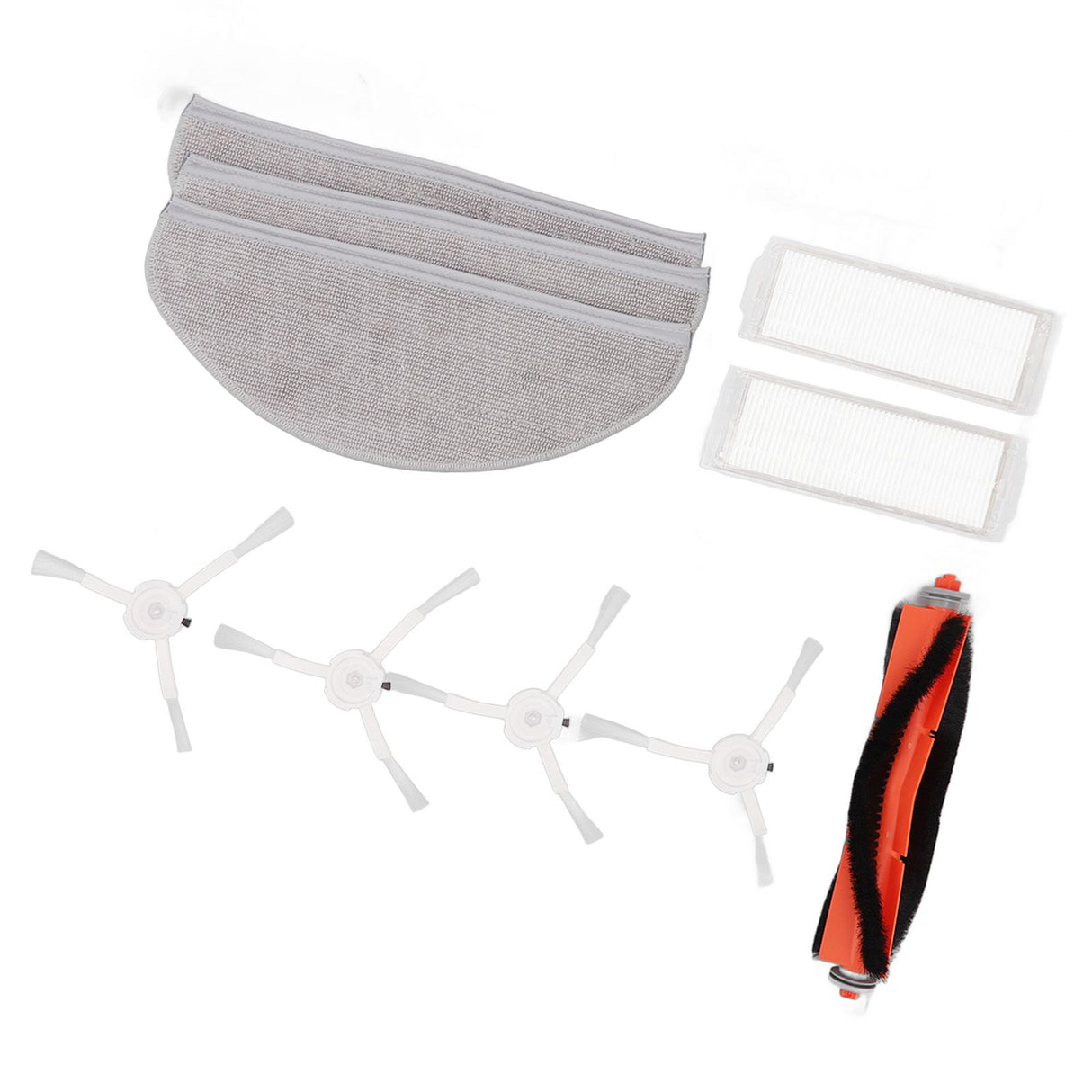 Mopping Robot Brushes Filter Screen Mop Pads Set Silicone ABS Mopping Robot Accessories for MJSTP Mi 2 Lite