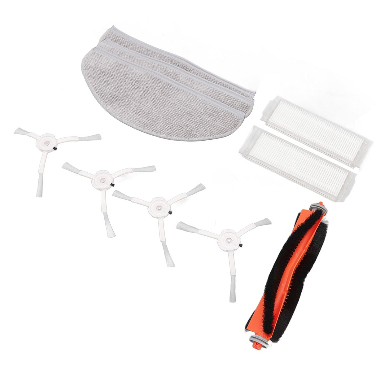 Mopping Robot Brushes Filter Screen Mop Pads Set Silicone ABS Mopping Robot Accessories for MJSTP Mi 2 Lite