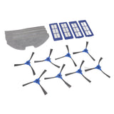 Vacuum Sweeper Filter Kit 4 Filter 4 Mop Cloths 8 Side Brush Robot Vacuum Cleaner Side Brush for G10 - Close-Up Angle
