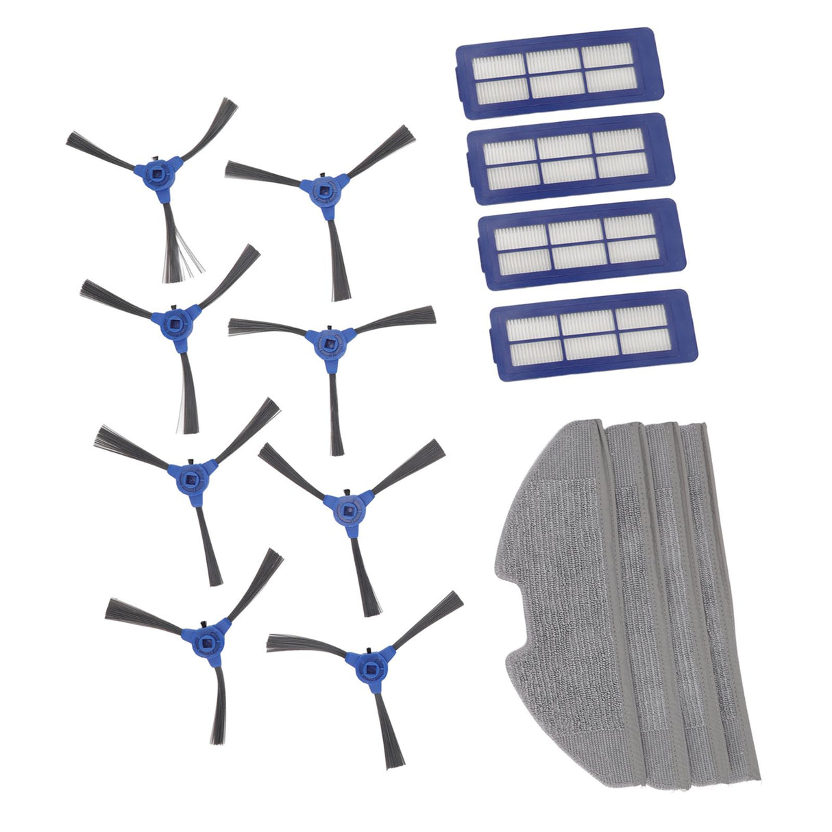 Vacuum Sweeper Filter Kit 4 Filter 4 Mop Cloths 8 Side Brush Robot Vacuum Cleaner Side Brush for G10