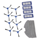 Vacuum Sweeper Filter Kit 4 Filter 4 Mop Cloths 8 Side Brush Robot Vacuum Cleaner Side Brush for G10