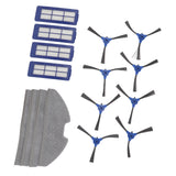 Vacuum Sweeper Filter Kit 4 Filter 4 Mop Cloths 8 Side Brush Robot Vacuum Cleaner Side Brush for G10