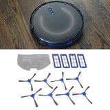 Vacuum Sweeper Filter Kit 4 Filter 4 Mop Cloths 8 Side Brush Robot Vacuum Cleaner Side Brush for G10