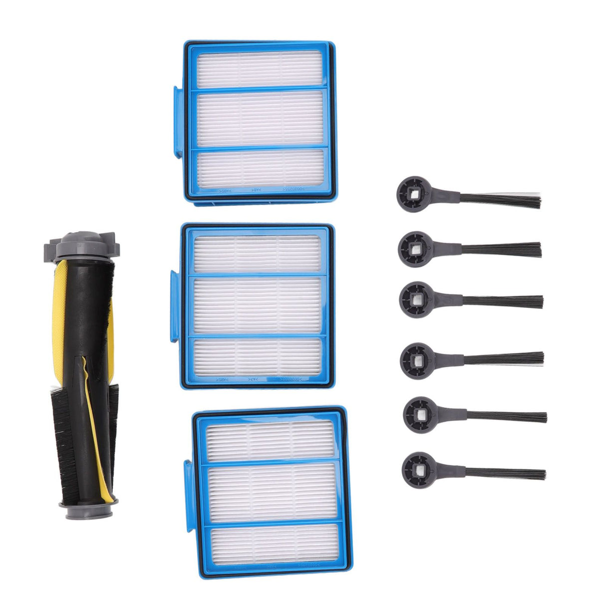 Sweeper Brush Filter Set ABS Housing High Efficiency Particulate Air Filter with 6PCS Side Brush for Shark IQ RV101