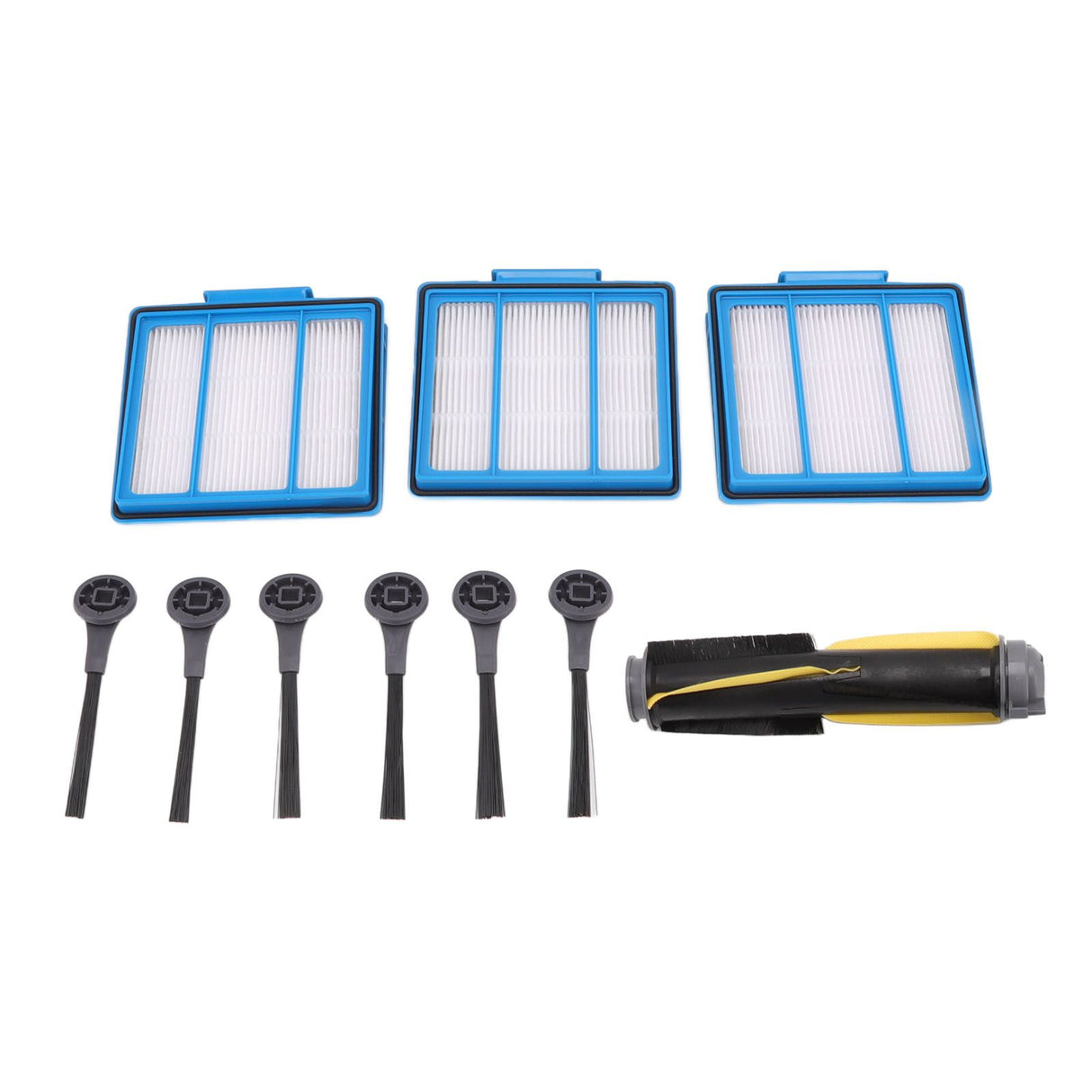 Sweeper Brush Filter Set ABS Housing High Efficiency Particulate Air Filter with 6PCS Side Brush for Shark IQ RV101