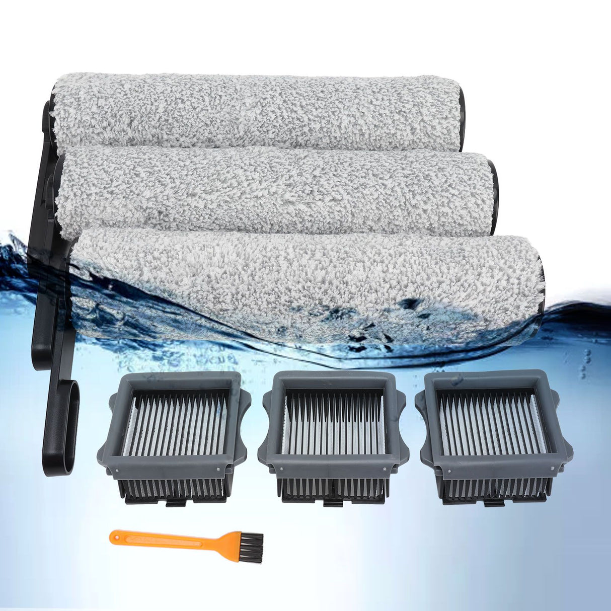 Vacuum Cleaner Replacement Parts for Tineco S5 Roller Brush High Efficiency Particulate Air Filter with Cleaning Brush
