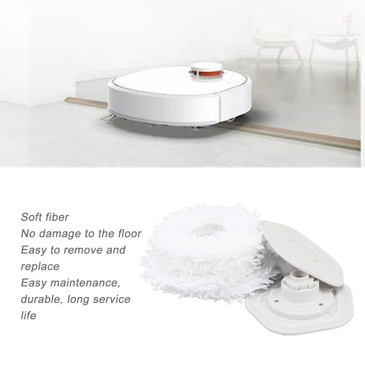 Mop Cloths For Dreame Bot W10 W10 Pro Vacuum Cleaner Cleaning Pads Mop Pads Replacement with Holder
