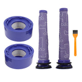 Vacuum Cleaner Pre Post Filter Set High Efficiency Particulate Air Filter with Cleaning Brush for V7 V8