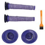 Vacuum Cleaner Pre Post Filter Set High Efficiency Particulate Air Filter with Cleaning Brush for V7 V8 - Low Angle