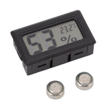 Thermometer Hygrometer Black LCD HD Digital Display Embedded Electronic Temperature Humidity Meter for Locker Cigar Box