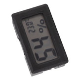 Thermometer Hygrometer Black LCD HD Digital Display Embedded Electronic Temperature Humidity Meter for Locker Cigar Box - Front View
