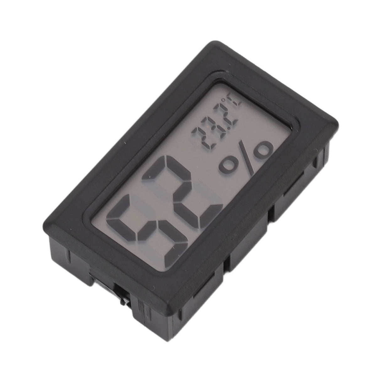 Thermometer Hygrometer Black LCD HD Digital Display Embedded Electronic Temperature Humidity Meter for Locker Cigar Box