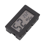 Thermometer Hygrometer Black LCD HD Digital Display Embedded Electronic Temperature Humidity Meter for Locker Cigar Box - Side View