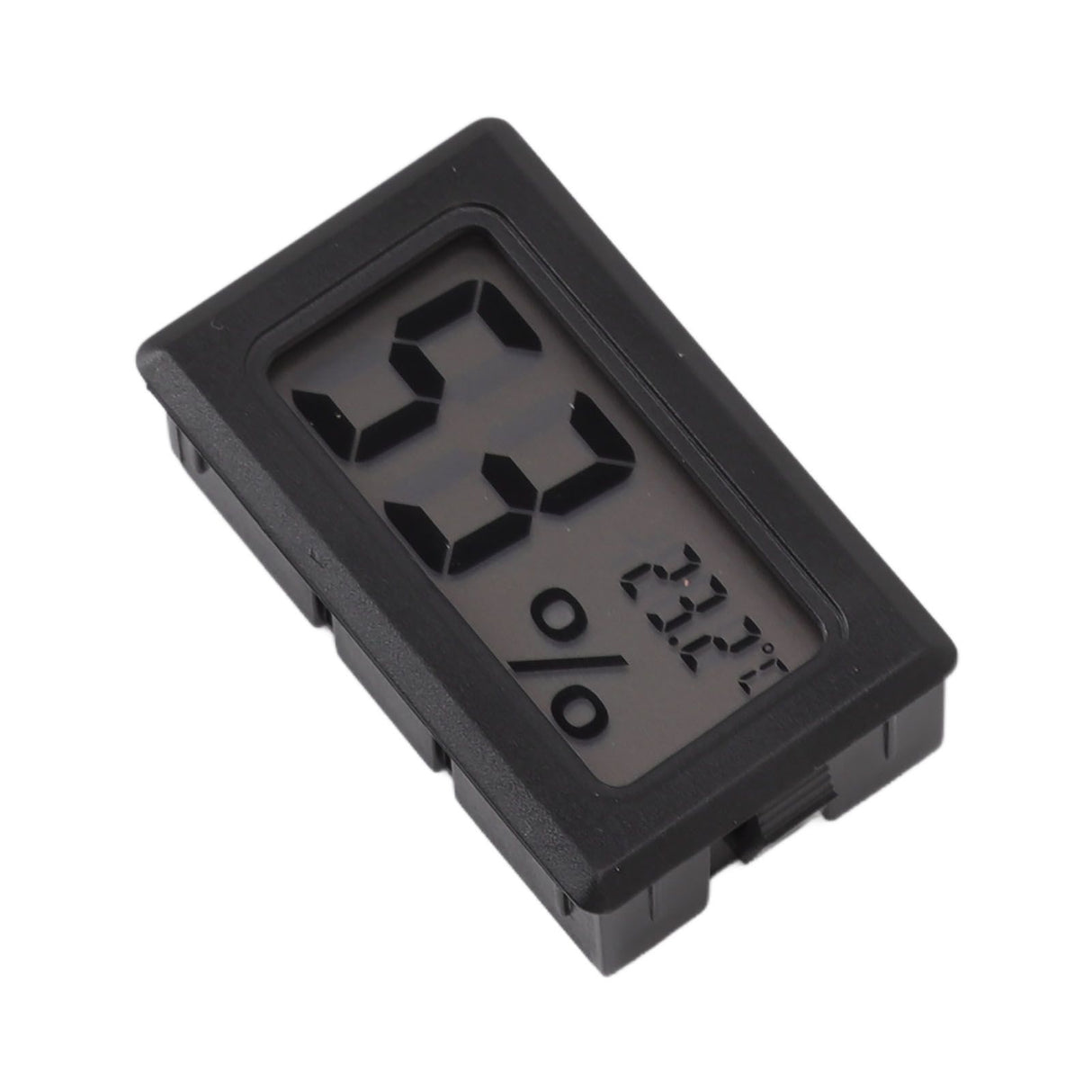 Thermometer Hygrometer Black LCD HD Digital Display Embedded Electronic Temperature Humidity Meter for Locker Cigar Box