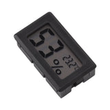 Thermometer Hygrometer Black LCD HD Digital Display Embedded Electronic Temperature Humidity Meter for Locker Cigar Box - Top-Down View