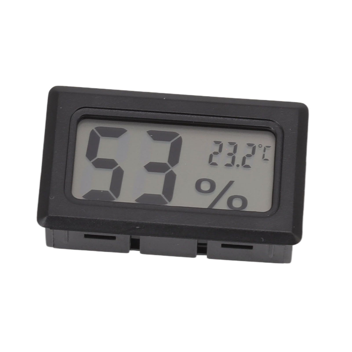 Thermometer Hygrometer Black LCD HD Digital Display Embedded Electronic Temperature Humidity Meter for Locker Cigar Box