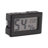 Thermometer Hygrometer Black LCD HD Digital Display Embedded Electronic Temperature Humidity Meter for Locker Cigar Box
