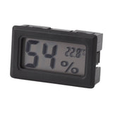 Thermometer Hygrometer Black LCD HD Digital Display Embedded Electronic Temperature Humidity Meter for Locker Cigar Box