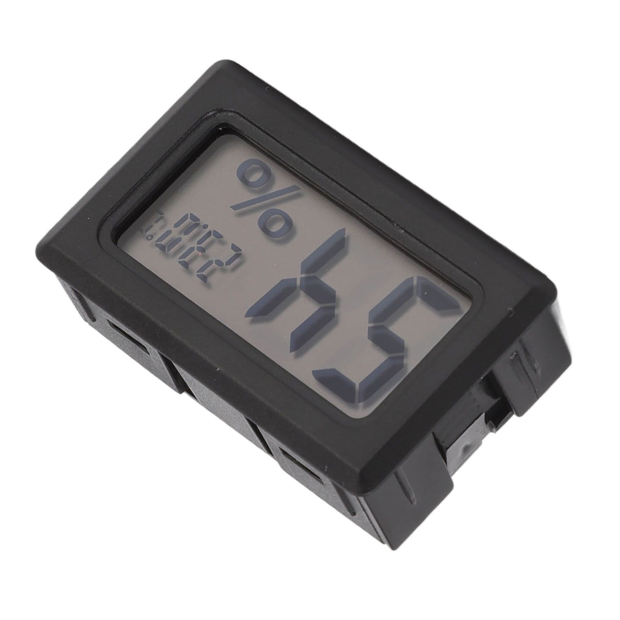 Thermometer Hygrometer Black LCD HD Digital Display Embedded Electronic Temperature Humidity Meter for Locker Cigar Box