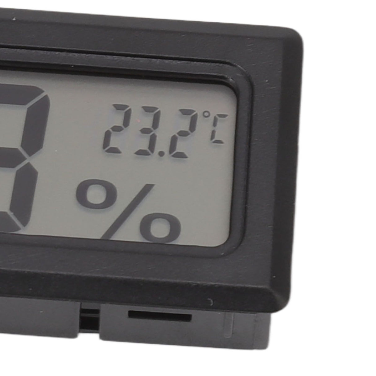 Thermometer Hygrometer Black LCD HD Digital Display Embedded Electronic Temperature Humidity Meter for Locker Cigar Box