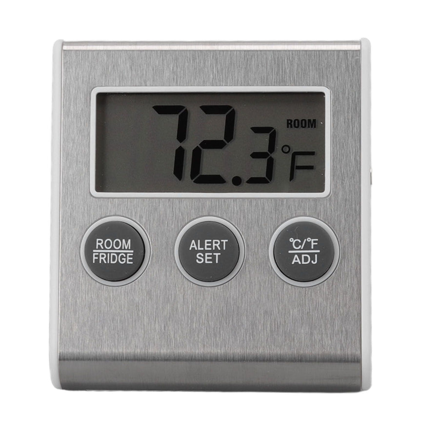 Digital Fridge Thermometer Alarm Memory Function Small Freezer Thermometer with Magnet for Laboratory White