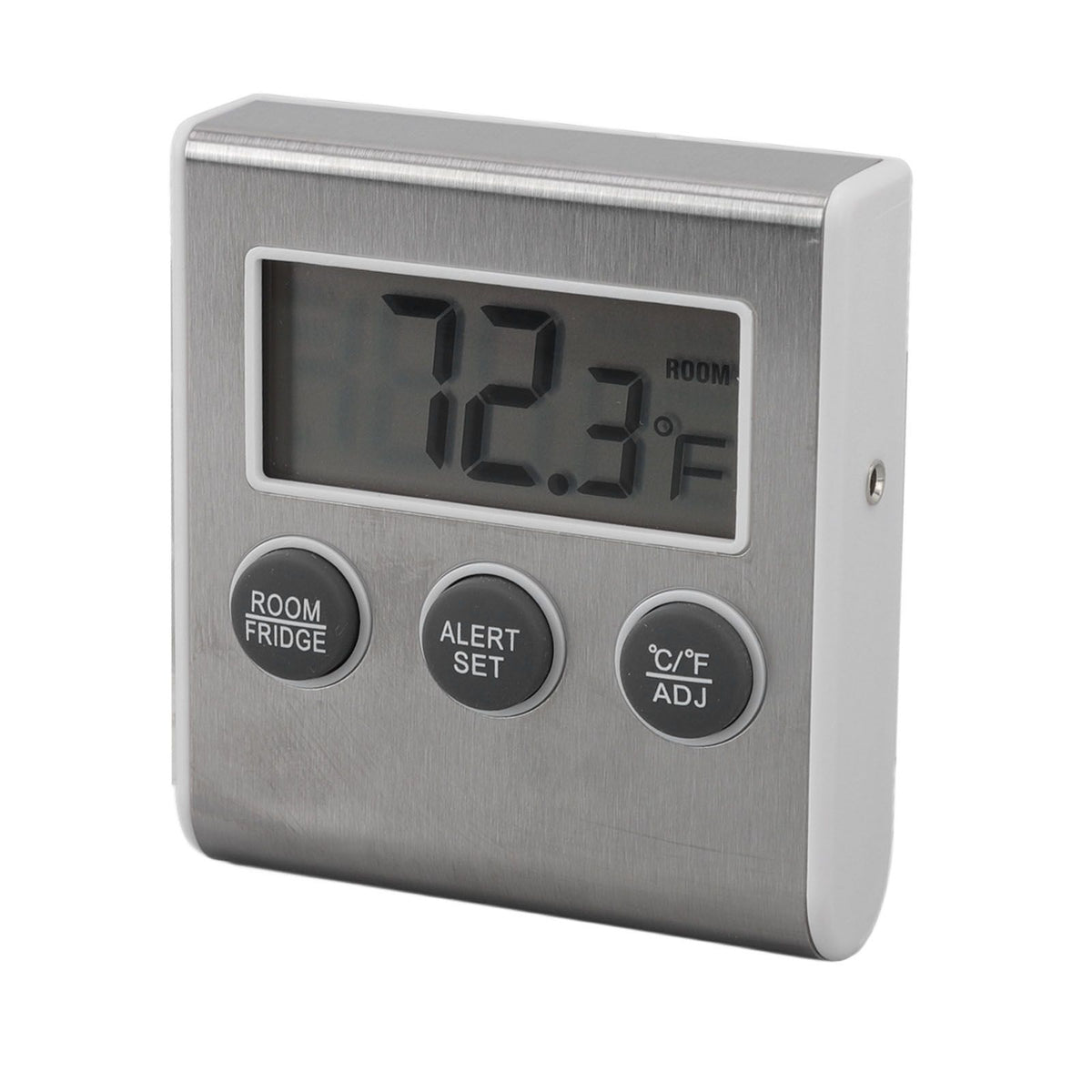 Digital Fridge Thermometer Alarm Memory Function Small Freezer Thermometer with Magnet for Laboratory White