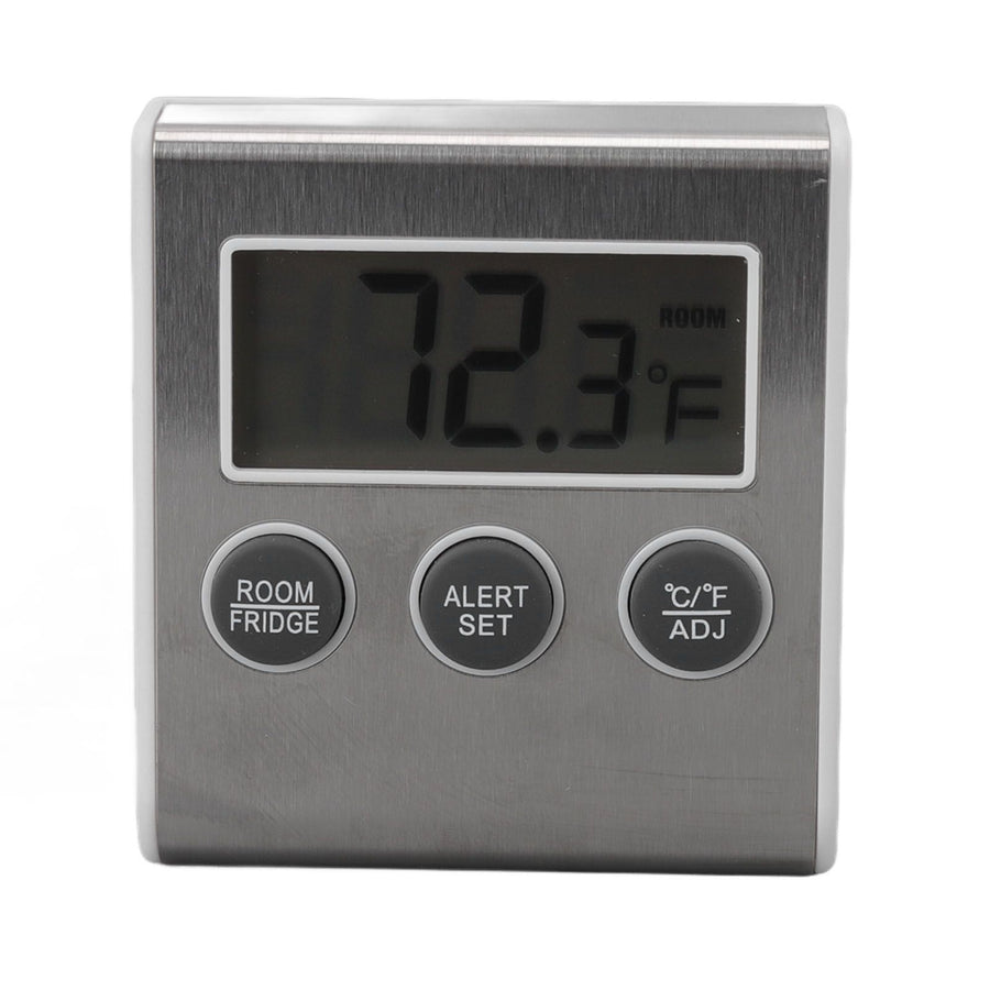 Digital Fridge Thermometer Alarm Memory Function Small Freezer Thermometer with Magnet for Laboratory White