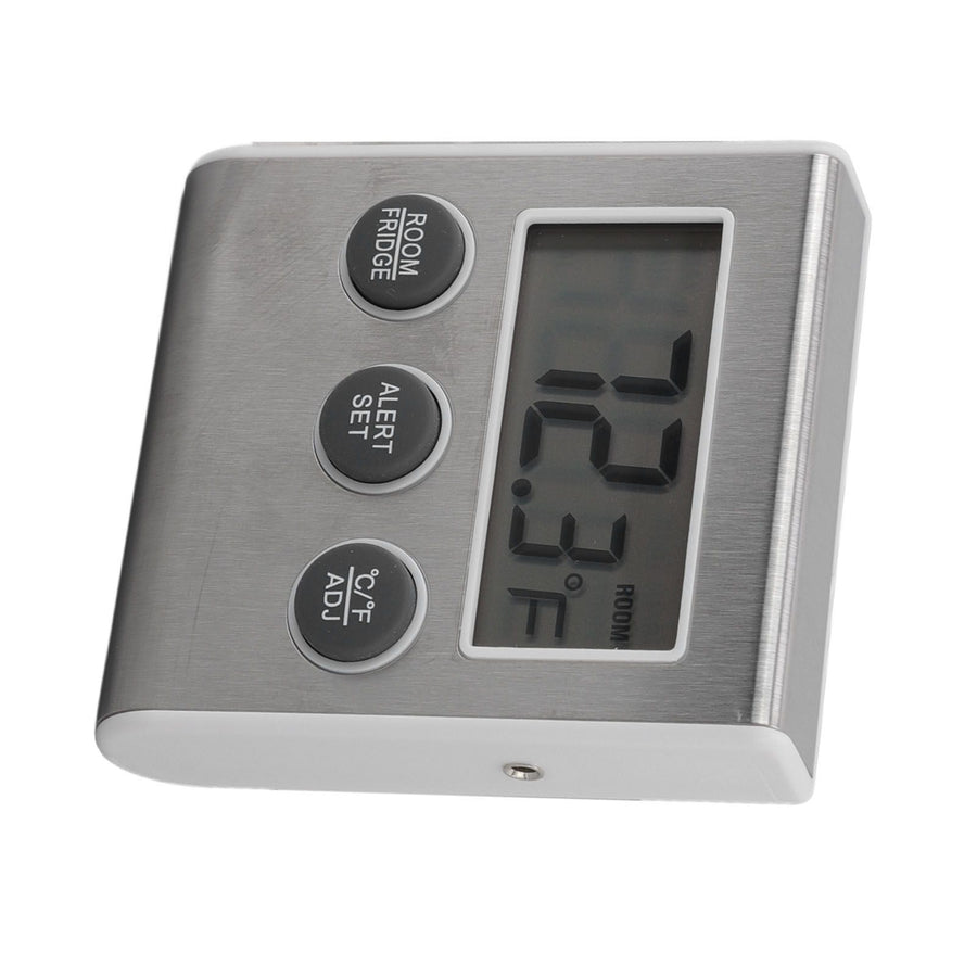Digital Fridge Thermometer Alarm Memory Function Small Freezer Thermometer with Magnet for Laboratory White