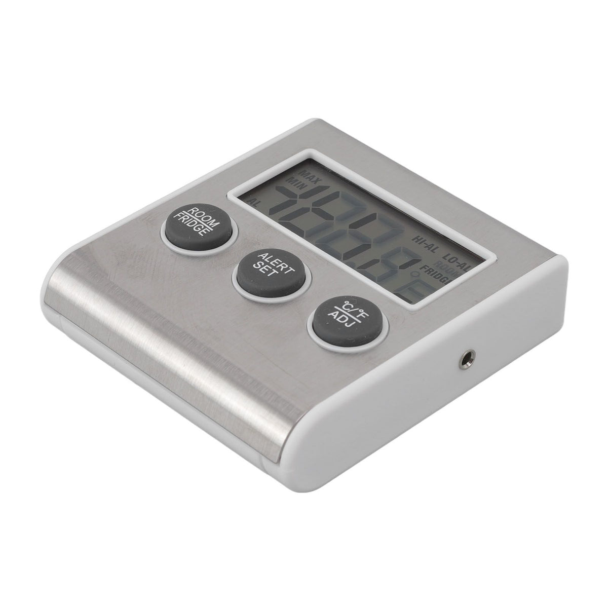 Digital Fridge Thermometer Alarm Memory Function Small Freezer Thermometer with Magnet for Laboratory White