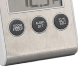 Digital Fridge Thermometer Alarm Memory Function Small Freezer Thermometer with Magnet for Laboratory White