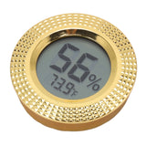 Insert Digital Hygrometer Round Cigar Box High Accuracy Electronic Temperature Humidity Meter - Front View