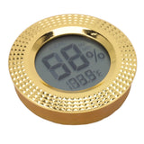 Insert Digital Hygrometer Round Cigar Box High Accuracy Electronic Temperature Humidity Meter - Side View