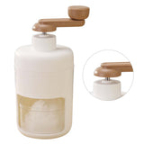Hand Crank Ice Crusher Multipurpose Food Grade Mini Snow Cone Machine for Home Use White White - Side View