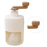 Hand Crank Ice Crusher Multipurpose Food Grade Mini Snow Cone Machine for Home Use White White - Top-Down View