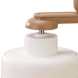 Hand Crank Ice Crusher Multipurpose Food Grade Mini Snow Cone Machine for Home Use White White - Close-Up Angle