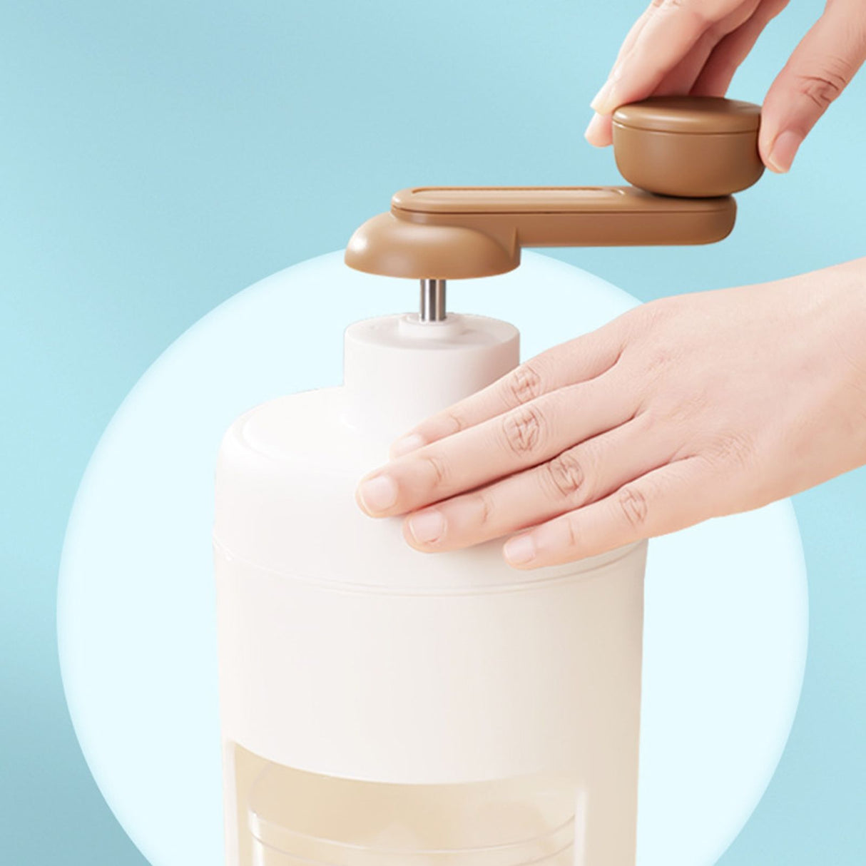 Hand Crank Ice Crusher Multipurpose Food Grade Mini Snow Cone Machine for Home Use White White