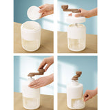 Hand Crank Ice Crusher Multipurpose Food Grade Mini Snow Cone Machine for Home Use White White - Extra Image